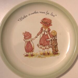 2for$20🟠Holly Hobbie Collectible Vintage Plate with Mother Illustration +Quote